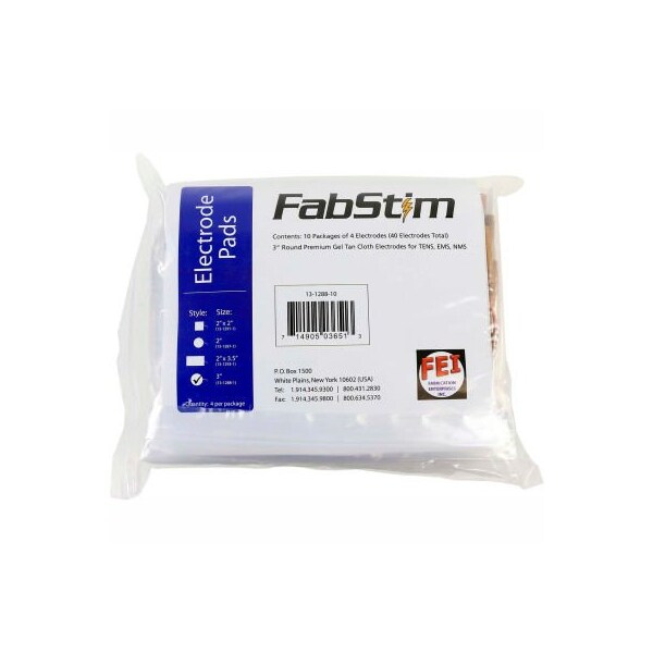 Fabrication Enterprises FabStim Self-Adhesive TENS Electrodes, Round 3" (7.6 cm), 4/Pack 13-1288-1 - main